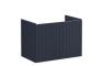 VitrA Root Groove 80cm 2 Door Wall Hung Washbasin Unit - Matt Dark Blue