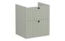VitrA Root Groove 60cm 2 Drawer Washbasin Unit - Matt Retro Green
