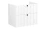 VitrA Root Groove 80cm 2 Drawer Washbasin Unit - Matt White