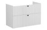 VitrA Root Groove 100cm 2 Drawer Washbasin Unit - Matt Light Grey