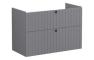 VitrA Root Groove 100cm 2 Drawer Washbasin Unit - Matt Grey