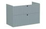 VitrA Root Groove 100cm 2 Drawer Washbasin Unit - Matt Fjord Green