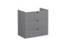 VitrA Root Groove 80cm 3 Drawer Washbasin Unit - Matt Grey