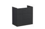 VitrA Root Groove 80cm 3 Drawer Washbasin Unit - Matt Graphite