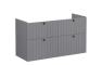 VitrA Root Groove 120cm 4 Drawer Washbasin Unit - Matt Grey