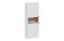 VitrA Root Groove 55cm 2 Door Semi-Tall Unit (LH Hinge) - Matt Light Grey