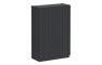 VitrA Root Groove 60cm 1 Door Upper/Wall Unit (LH Hinge) - Matt Graphite