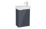 VitrA S20 Square 45cm 1 Door Wall Hung Basin Unit - High Gloss Anthracite