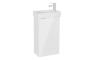 VitrA S20 Square 45cm 1 Door Floor Standing Basin Unit - High Gloss White