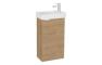 VitrA S20 Square 45cm 1 Door Floor Standing Basin Unit - Maple Oak