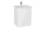 VitrA S20 Square 60cm 2 Door Floor Standing Basin Unit - High Gloss White