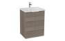 VitrA S20 Square 60cm 2 Door Floor Standing Basin Unit - Cordoba