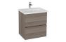 VitrA S20 Square 60cm 2 Drawer Wall Hung Basin Unit - Cordoba
