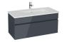 VitrA S20 Square 100cm 1 Drawer Wall Hung Basin Unit - High Gloss Anthracite