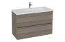 VitrA S20 Square 100cm 2 Drawer Wall Hung Basin Unit - Cordoba