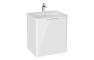VitrA S20 Round 60cm 2 Drawer Floor Standing Basin Unit - High Gloss White