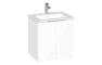 VitrA S20 Square 60cm 2 Door Wall Hung Basin Unit - High Gloss White