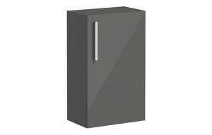 VitrA Root Flat 40cm 1 Door Slim Lower/Base Unit (RH Hinge) - Anthracite High Gloss