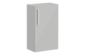 VitrA Root Flat 40cm 1 Door Slim Lower/Base Unit (RH Hinge) - Shiny Pearl Grey