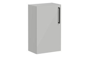 VitrA Root Flat 40cm 1 Door Slim Lower/Base Unit (LH Hinge) - Shiny Pearl Grey
