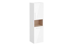 VitrA Root Flat 40cm 2 Door Semi-Tall Unit w/Laundry Basket (RH Hinge) - High Gloss White