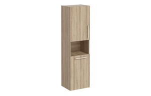 VitrA Root Flat 40cm 2 Door Semi-Tall Unit w/Laundry Basket (LH Hinge) - Natural Oak