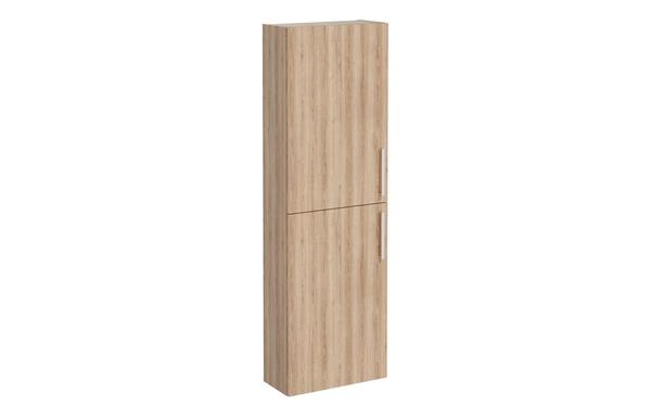 VitrA Root Flat 55cm 2 Door Slim Tall Unit (LH Hinge) - Natural Oak
