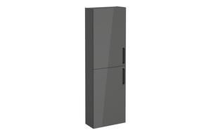 VitrA Root Flat 55cm 2 Door Slim Tall Unit (LH Hinge) - Anthracite High Gloss