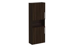 VitrA Root Flat 55cm 2 Door Semi-Tall Unit (LH Hinge) - Walnut