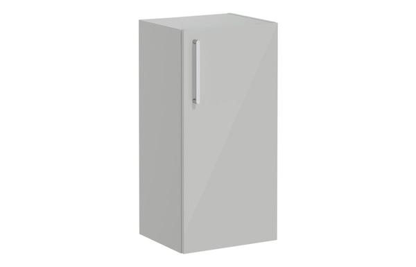 VitrA Root Flat 40cm 1 Door Lower/Base Unit (RH Hinge) - Shiny Pearl Grey