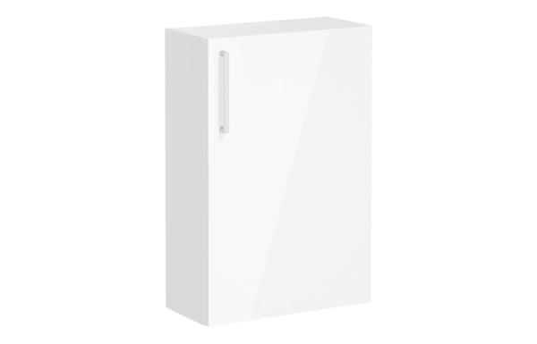 VitrA Root Flat 55cm 1 Door Slim Lower/Base Unit (RH Hinge) - High Gloss White