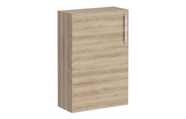 VitrA Root Flat 55cm 1 Door Slim Lower/Base Unit (LH Hinge) - Natural Oak