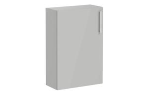 VitrA Root Flat 55cm 1 Door Slim Lower/Base Unit (LH Hinge) - Shiny Pearl Grey
