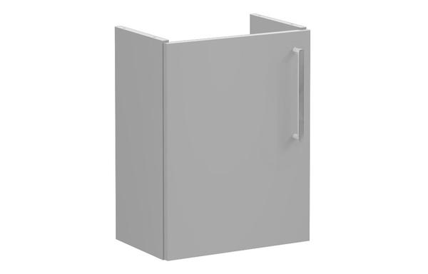 VitrA Root Flat 40cm 1 Door Wall Hung Slim Washbasin Unit (LH Hinge) - Matt Rock Grey