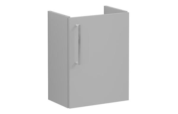 VitrA Root Flat 40cm 1 Door Wall Hung Slim Washbasin Unit (RH Hinge) - Matt Rock Grey