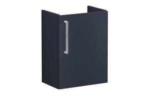 VitrA Root Flat 40cm 1 Door Wall Hung Slim Washbasin Unit (RH Hinge) - Matt Dark Blue