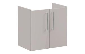VitrA Root Flat 60cm 2 Door Wall Hung Slim Washbasin Unit - Bright Sahara Beige