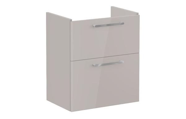 VitrA Root Flat 60cm 2 Drawer Slim Washbasin Unit - Bright Sahara Beige