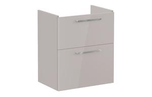 VitrA Root Flat 60cm 2 Drawer Slim Washbasin Unit - Bright Sahara Beige
