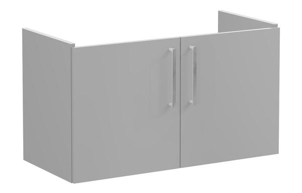 VitrA Root Flat 100cm 2 Door Washbasin Unit - Matt Rock Grey
