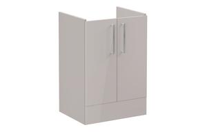 VitrA Root Flat 60cm 2 Door Floor Standing Washbasin Unit - Bright Sahara Beige