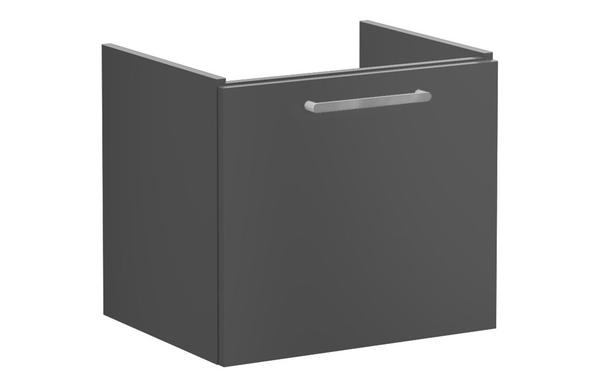 VitrA Root Flat 60cm 1 Drawer Washbasin Unit - Matt Storm Grey