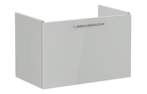 VitrA Root Flat 80cm 1 Drawer Washbasin Unit - Shiny Pearl Grey