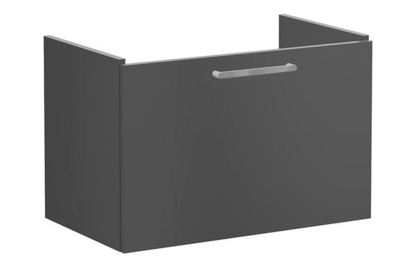 VitrA Root Flat 80cm 1 Drawer Washbasin Unit - Matt Storm Grey