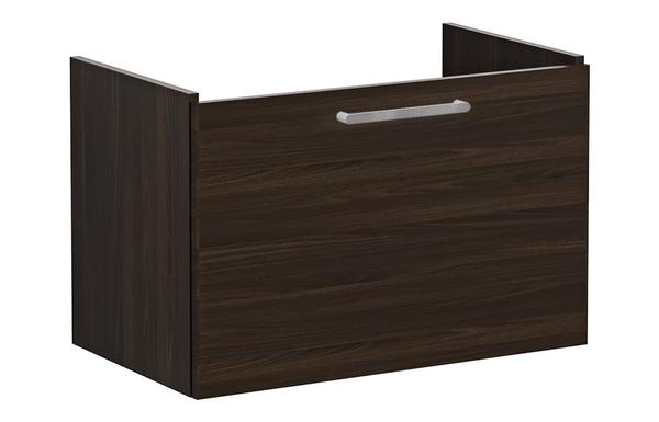 VitrA Root Flat 80cm 1 Drawer Washbasin Unit - Walnut