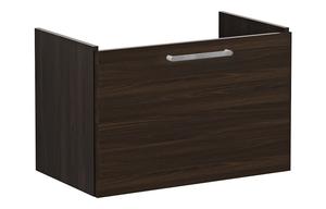VitrA Root Flat 80cm 1 Drawer Washbasin Unit - Walnut