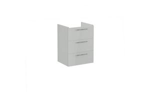 VitrA Root Flat 60cm 3 Drawer Washbasin Unit - Shiny Pearl Grey