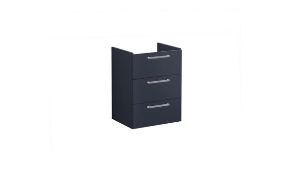 VitrA Root Flat 60cm 3 Drawer Washbasin Unit - Matt Dark Blue