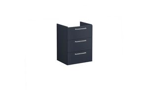 VitrA Root Flat 60cm 3 Drawer Washbasin Unit - Matt Dark Blue