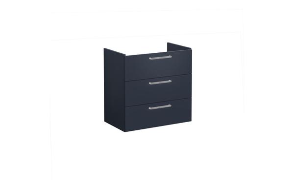 VitrA Root Flat 80cm 3 Drawer Washbasin Unit - Matt Dark Blue
